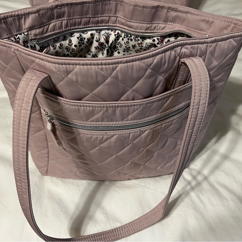 Vera Bradley performance twill mauve tote bag